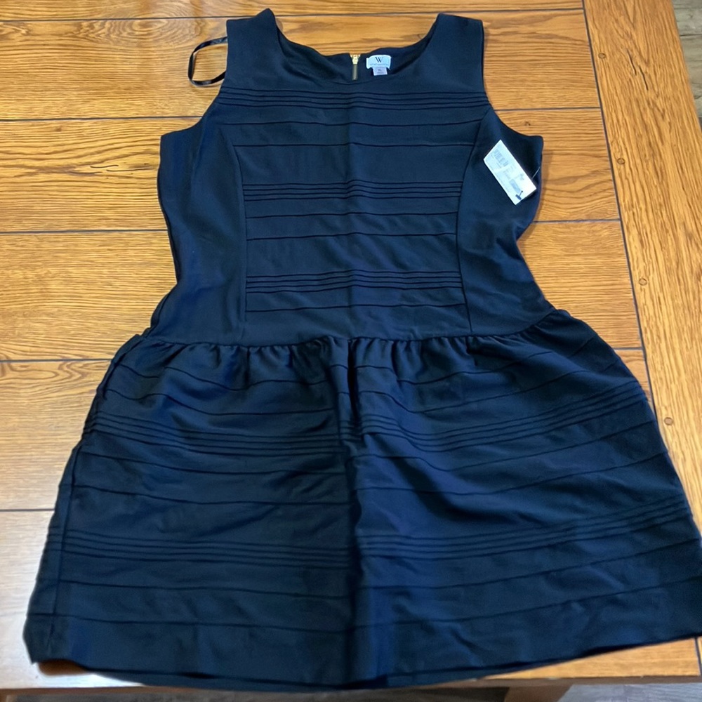 Worthington, size XL black low waist dress. New with tags.